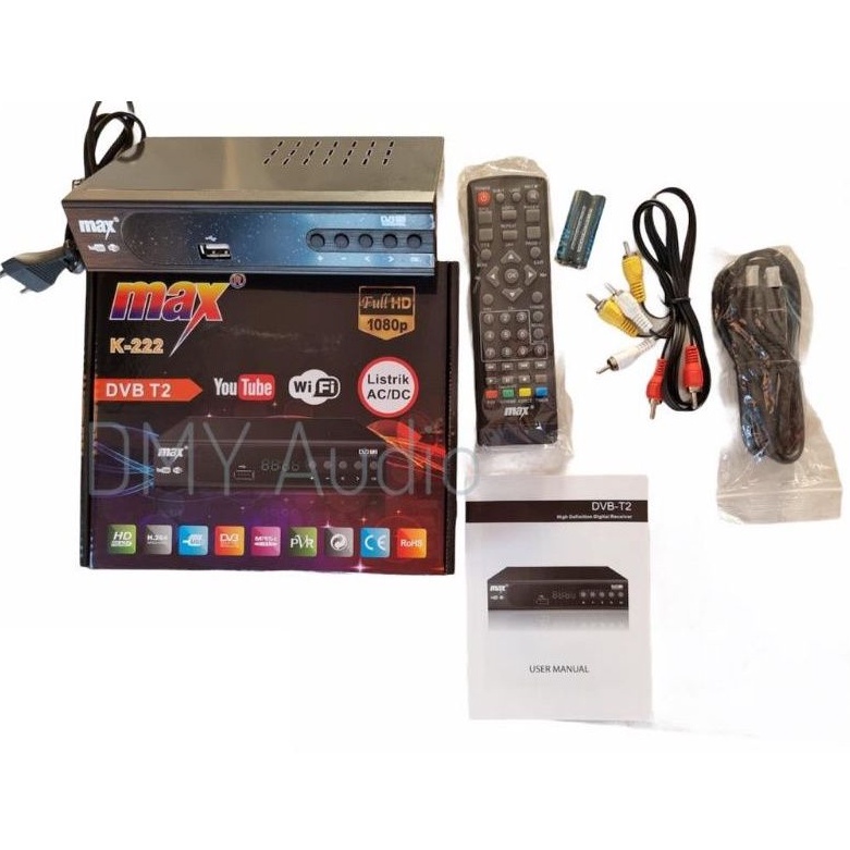Set Top Box Receiver TV Digital DVB T2 Full HD MAX K-222