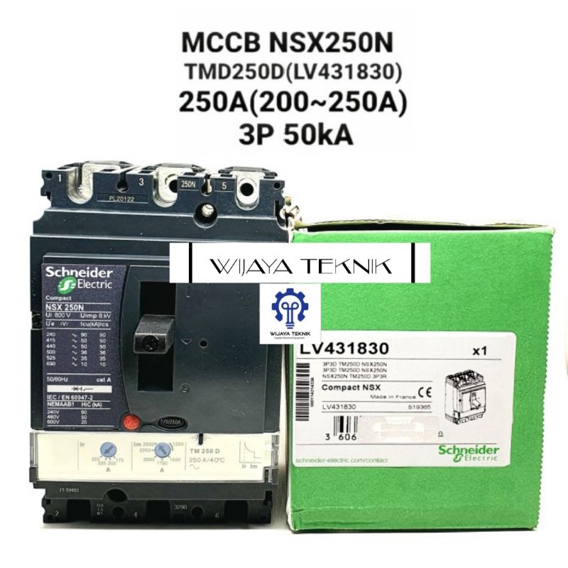 MCCB NSX250N 3P 3PHASE 250A SCHNEIDER