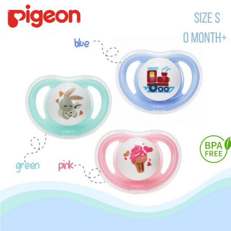 Pigeon Slicone Pacifier/ empeng bayi 0m+ dan 6m+