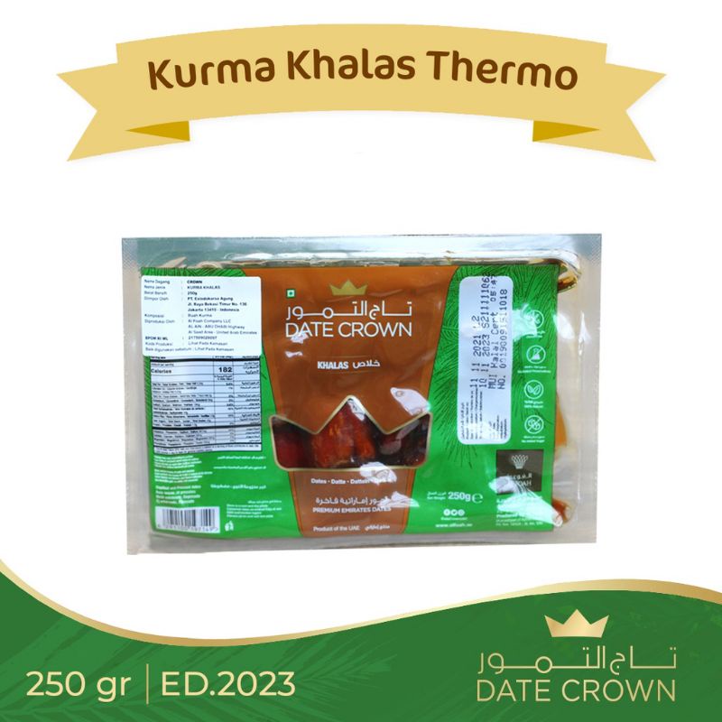 Date Crown Khalas 250 gram Kemasan Vakum