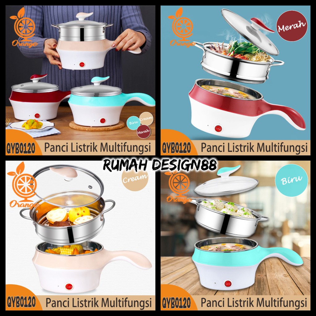 Panci Elektrik Multifungsi Electric Fry Pan Listrik Lapis Stenlis Mini