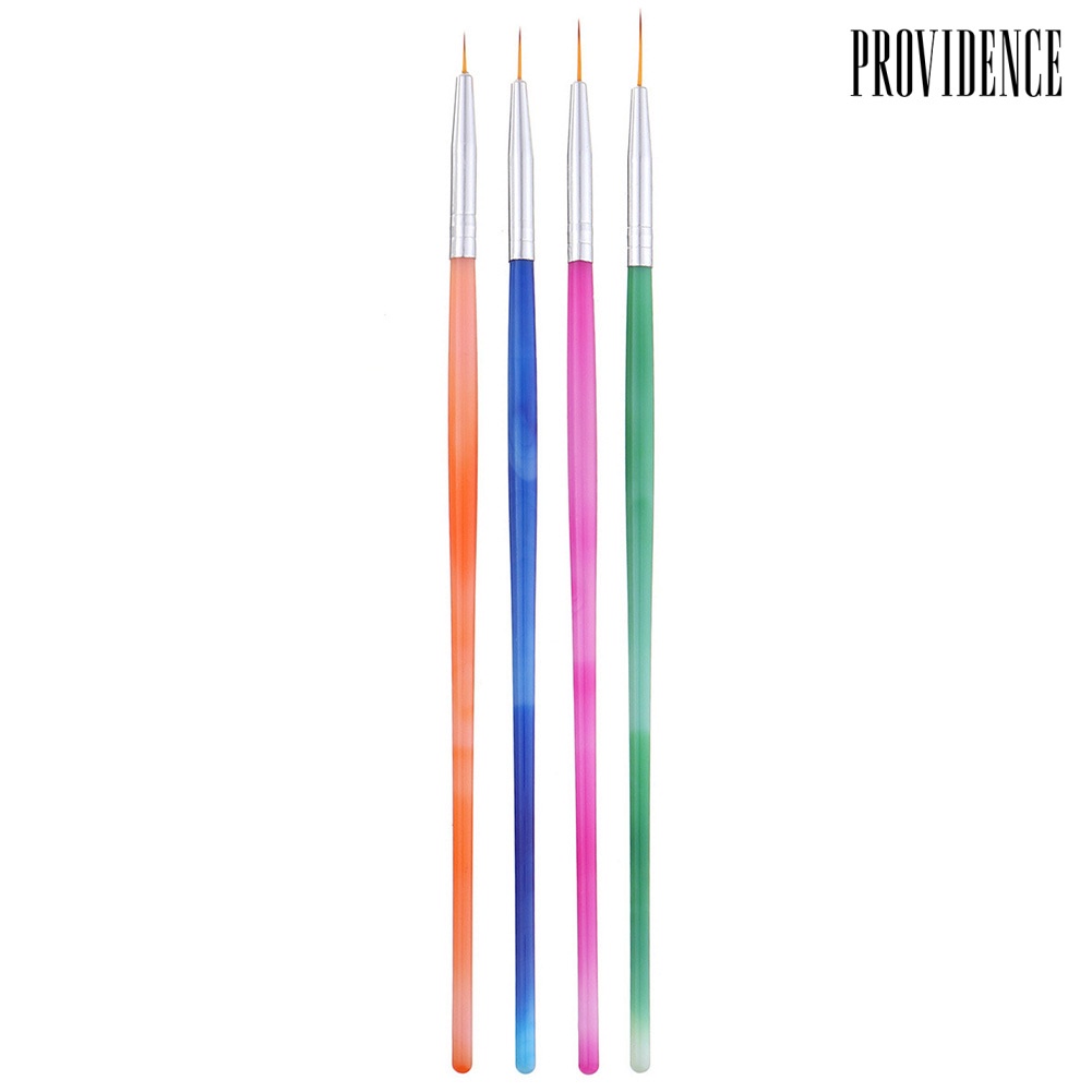 Providence 4pcs / Set Pen Brush Lukis Garis Warna Campur Untuk Nail Art