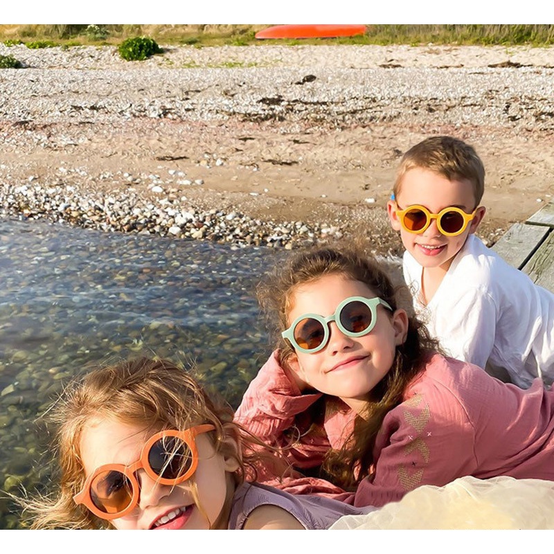✅ COD KUMA Kacamata Hitam Kacamata Bingkai Bulat Anti Ultraviolet Untu Anak/Laki-Laki/Perempuan/Bayi