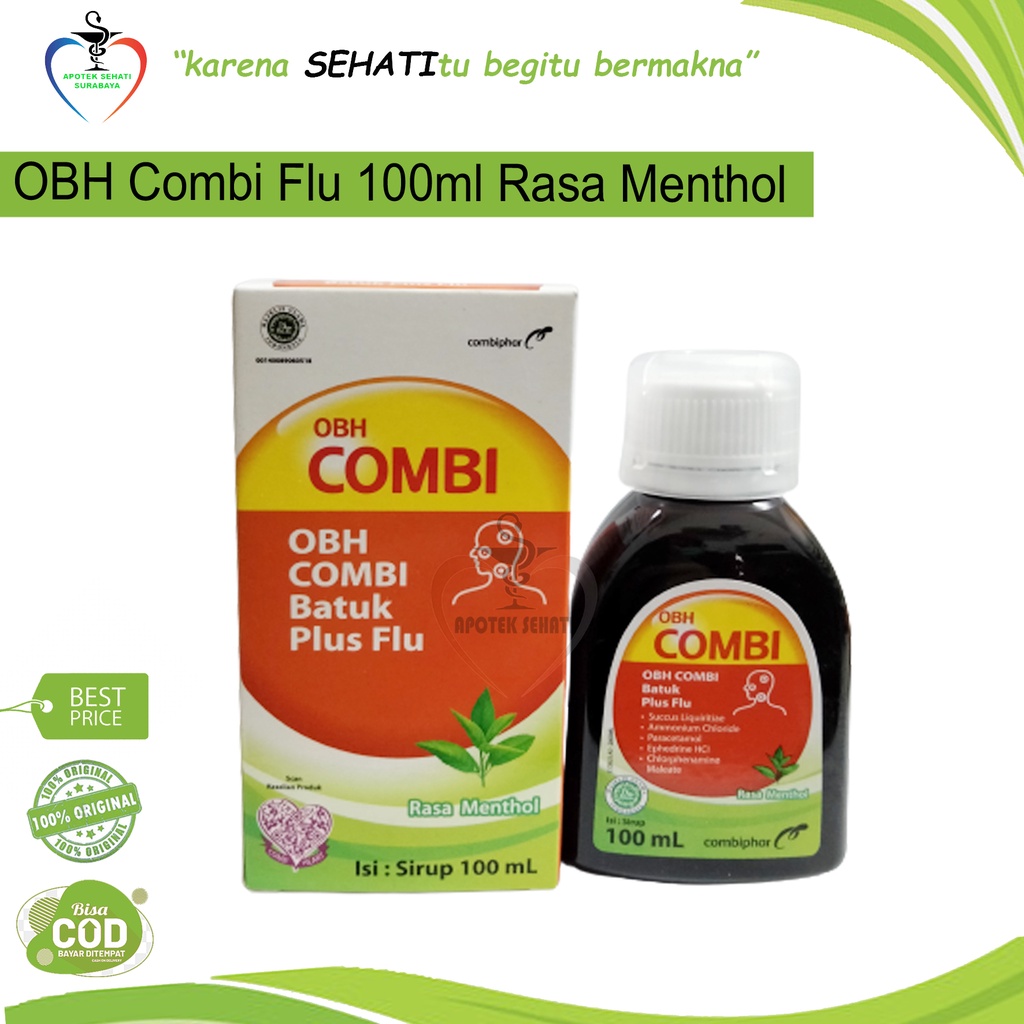 OBH COMBI PLUS 100ML SIRUP OBAT BATUK PILEK FLU DEMAM