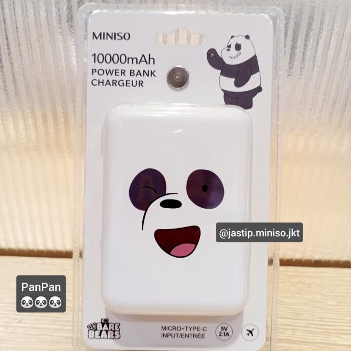 Jual Miniso We Bare Bears Powerbank Mah X X Cm Shopee Indonesia