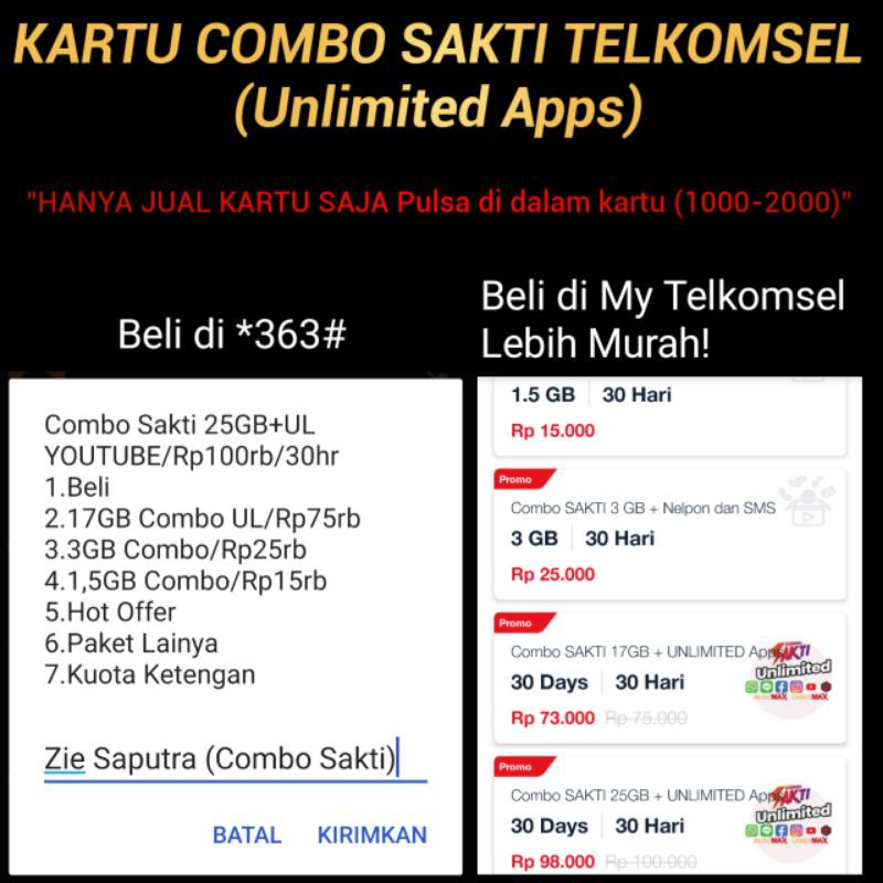 Kartu COMBO SAKTI (Unlimited Apps)