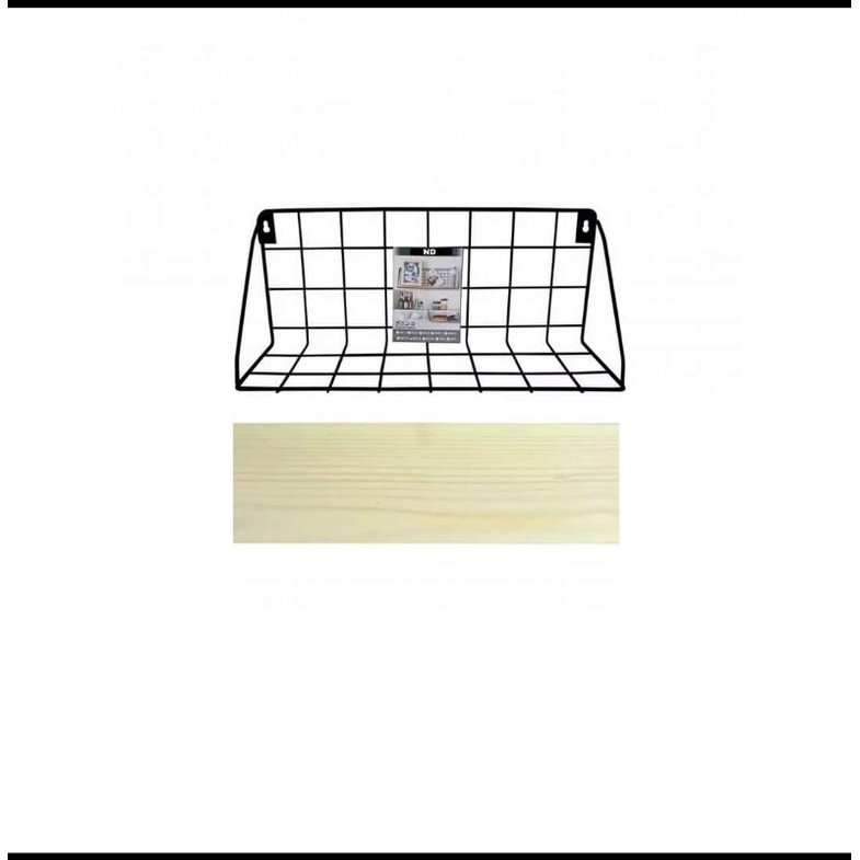 rak dinding tempel RADIT HITAM ZIG-ZAG rak serbaguna organizer shelf grid wire mesh original