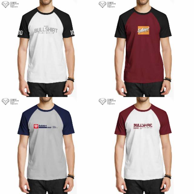 Kaos reglan pria wanita original distro Bandung bullshirt
