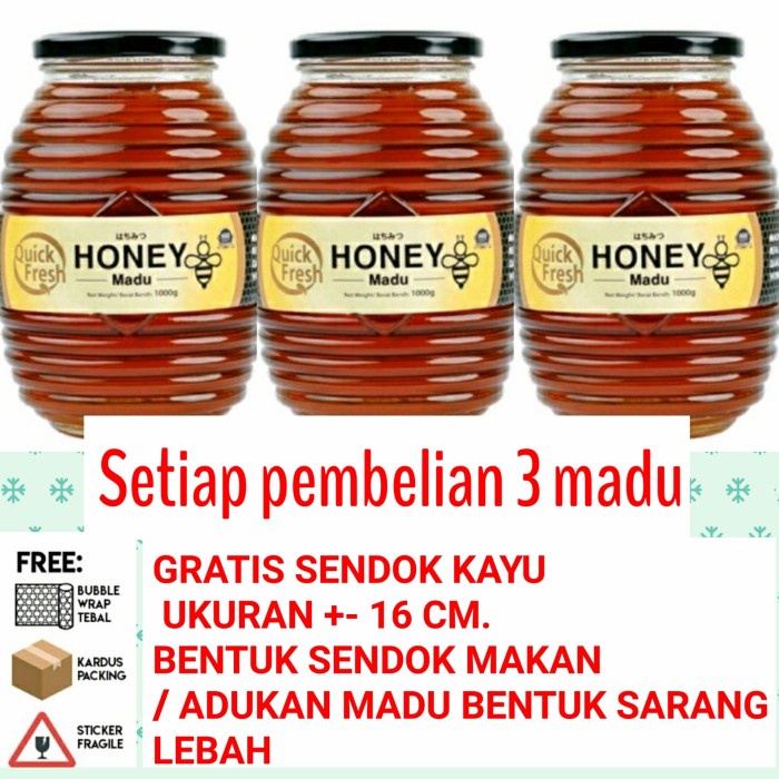 

✨COD✨ quick fresh honey 1 kg / 1000 gr madu 1 kg