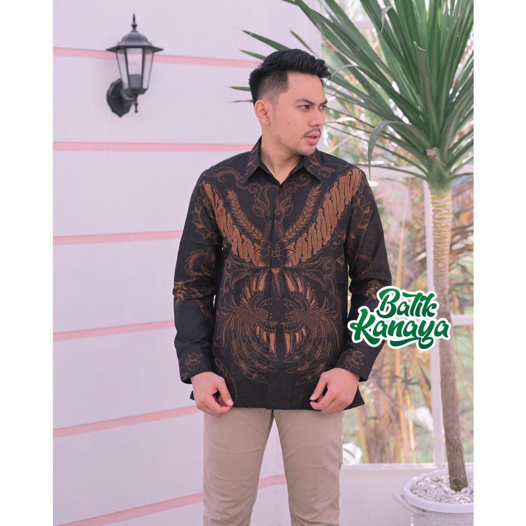 Kanaya Kemeja Batik Pria Lengan Panjang Full Furing Bahan Katun Sragenan NATANEGOORO