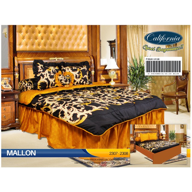 Jual BED COVER SET CALIFORNIA KING 180X200 NO.1 MALLON / BEDCOVER/BADCOVER Berkualitas