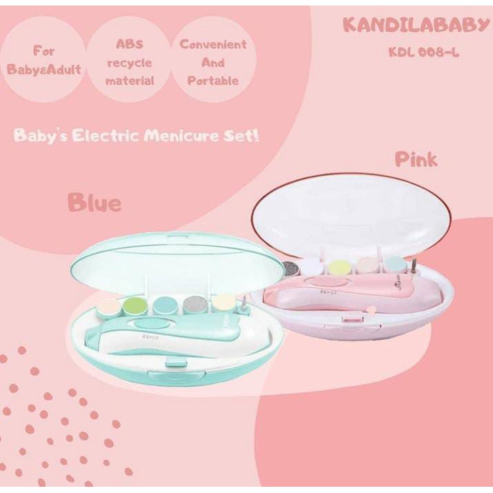 KANDILA BABY ELECTRIC MANICURE SET KDL008-4 / Gunting Kuku Bayi / nail polisher / nail