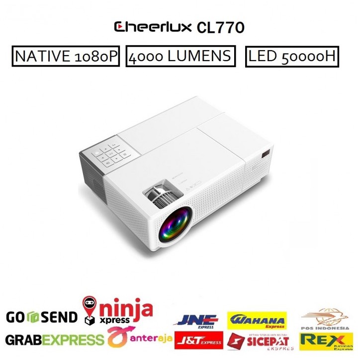 CHEERLUX CL770 - Home Projector 1080P Native Full HD - 4000 Lumens