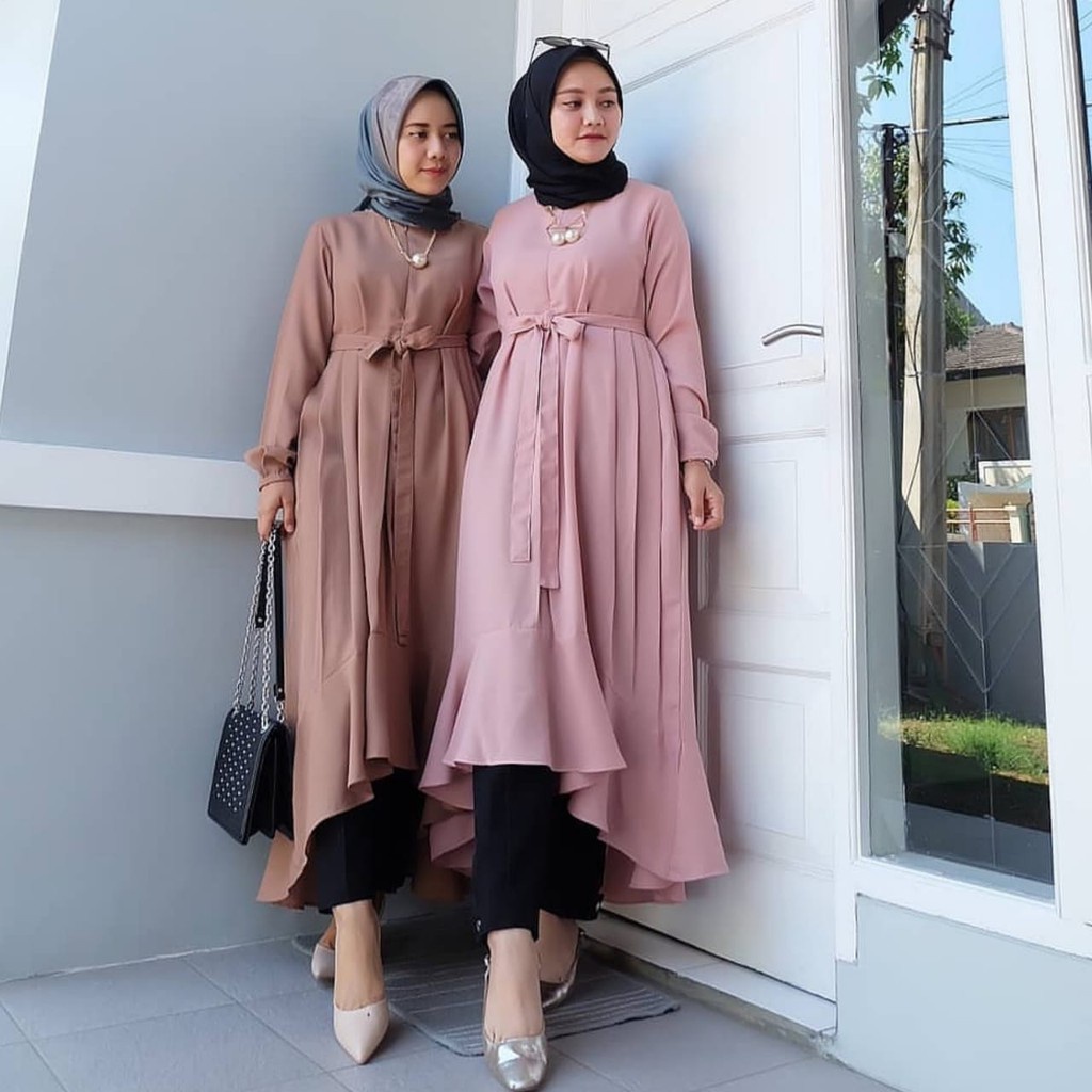 Baju tunik wanita terbaru 2020/Tunik Nada GamisDressTunikMaxiOuter