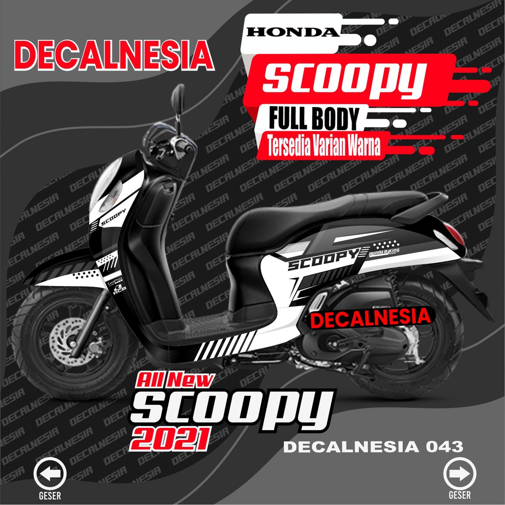 Jual Stiker Full Body Scoopy 2021 Roadrace Variasi - Decal Motor Scoopy ...