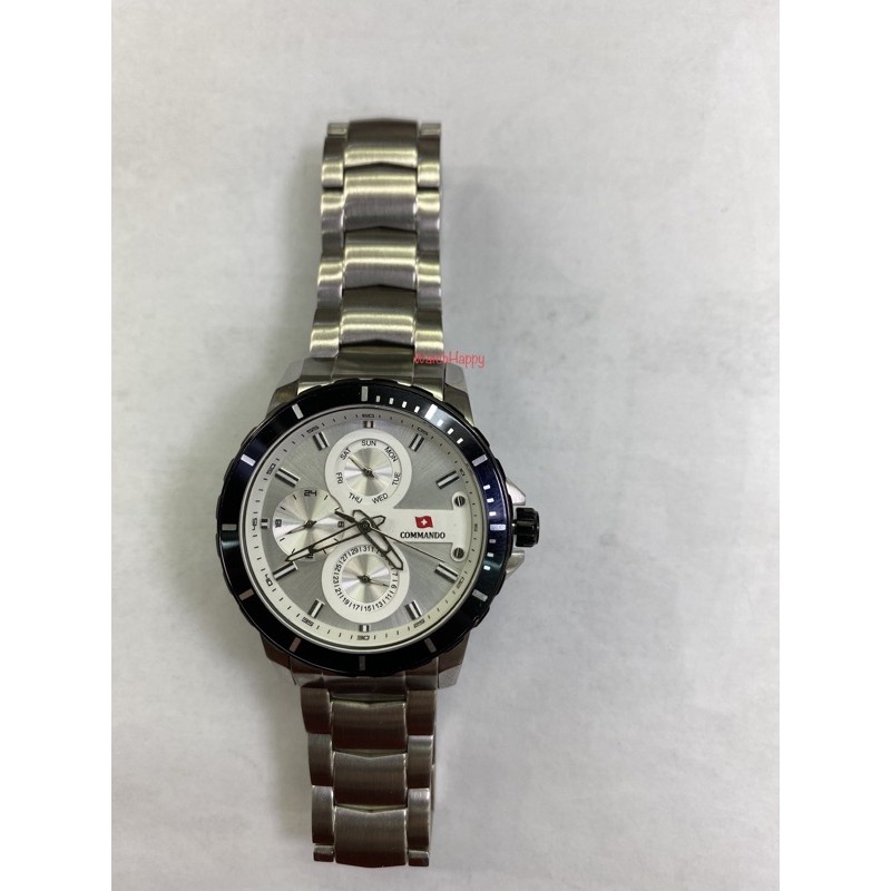 WatchHappy Commando 3005 C3005L C3005 C 3005 Lady White Dial Bezel Black Sport 100%Original Warranty