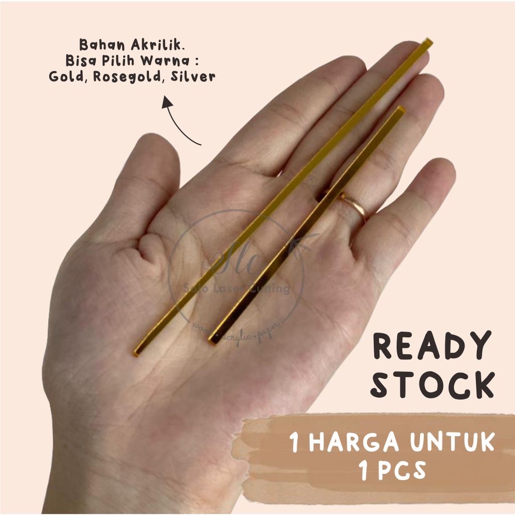 

GARIS AKRILIK MIROR GOLD/ROSEGold/SILVER DEKORASI MAHAR/SESERAHAN/ Scrapbook DLL