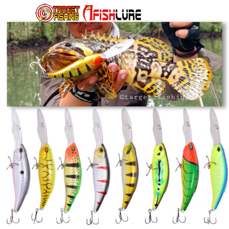 MINNOW CASTING &amp; TROLLING AFISHLURE 17gr 85F Minnow Lidah Panjang 4 Meter