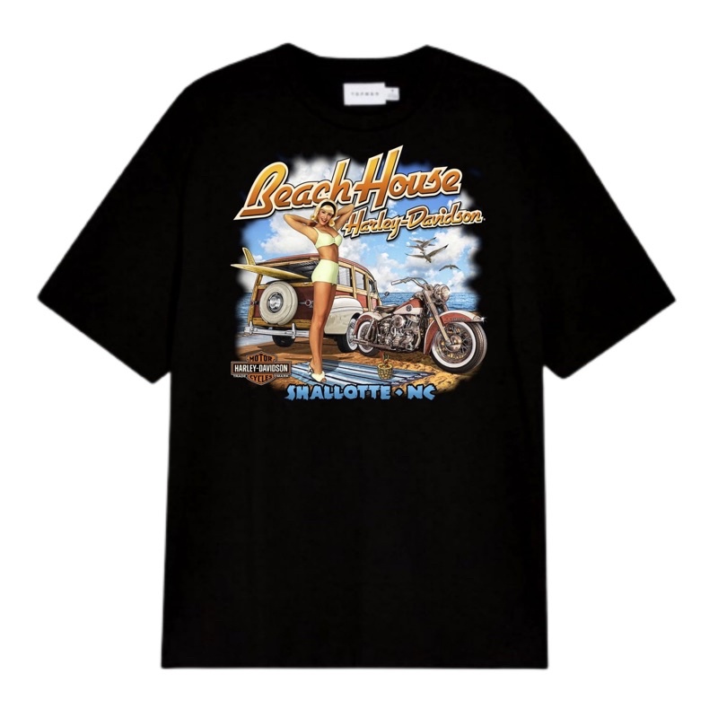 KAOS BAJU VINTAGE BEACH HOUSE DEWASA ANAK - Tshirt Unisex AESTHETIC Distro Pria Wanita Anak Laki lak