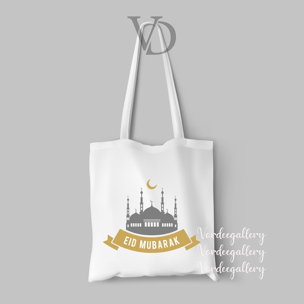 Tote bag  Kanvas Motif Lebaran tote bag idul fitri eid mubarak ramadan