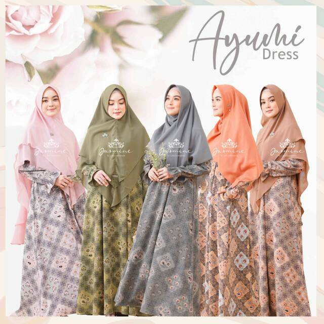 AYUMI DRESS JASMINE-GAMIS LEBARAN-DRESS MUSLIM JASMINE LIDIA HADIWINOTO