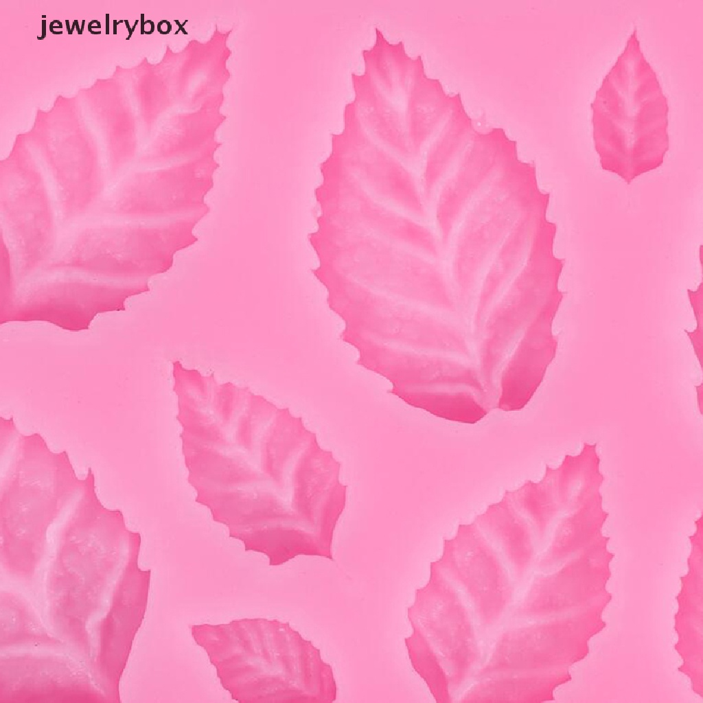 Cetakan Fondant Bentuk Daun Mawar Bahan Silikon Untuk Dekorasi Kue