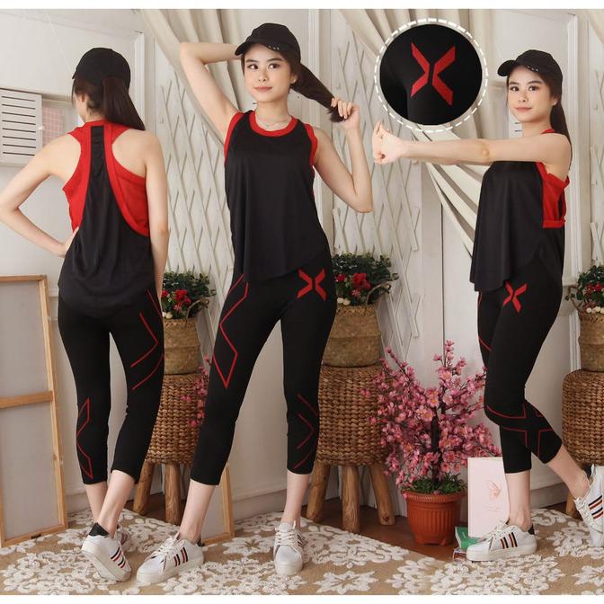 Promo Setelan Baju Senam Wanita-Setelan Bj Fitness Wanita-Setelan Baju Jala