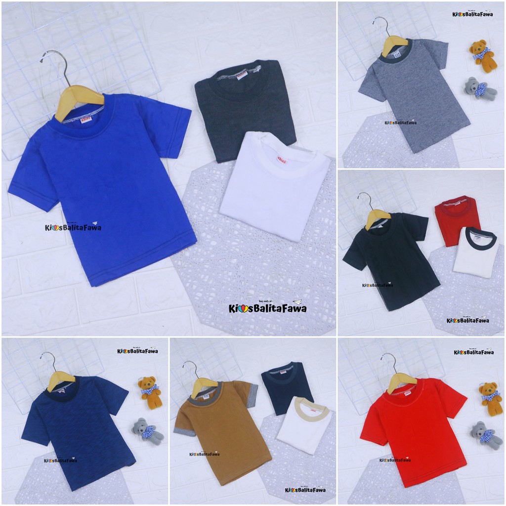 Kiano T-Shirt uk bayi - 10 Tahun / Baju Bayi Laki-Laki Kaos Atasan Anak Cowok Murah Oblong