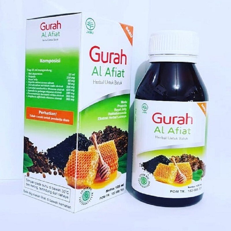 Sirup Madu GURAH Al Afiat 125 ml Original Asli Herbal Pernapasan Gurah Batuk Berdahak Izin BPOM