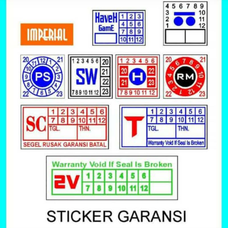 

stiker sticker/segel warranty void if seal is broken