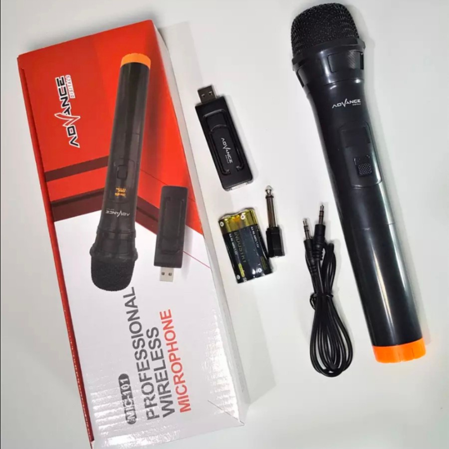 COD MIC WIRELESS SINGLE  ADVANCE 101MICROPHONE ADVANCE 101//MIC WIRELESS//MIC KARAOKE//MIC SALON AKTIF/MIC TANPA KABEL ADVANCE 101 WIRELESS