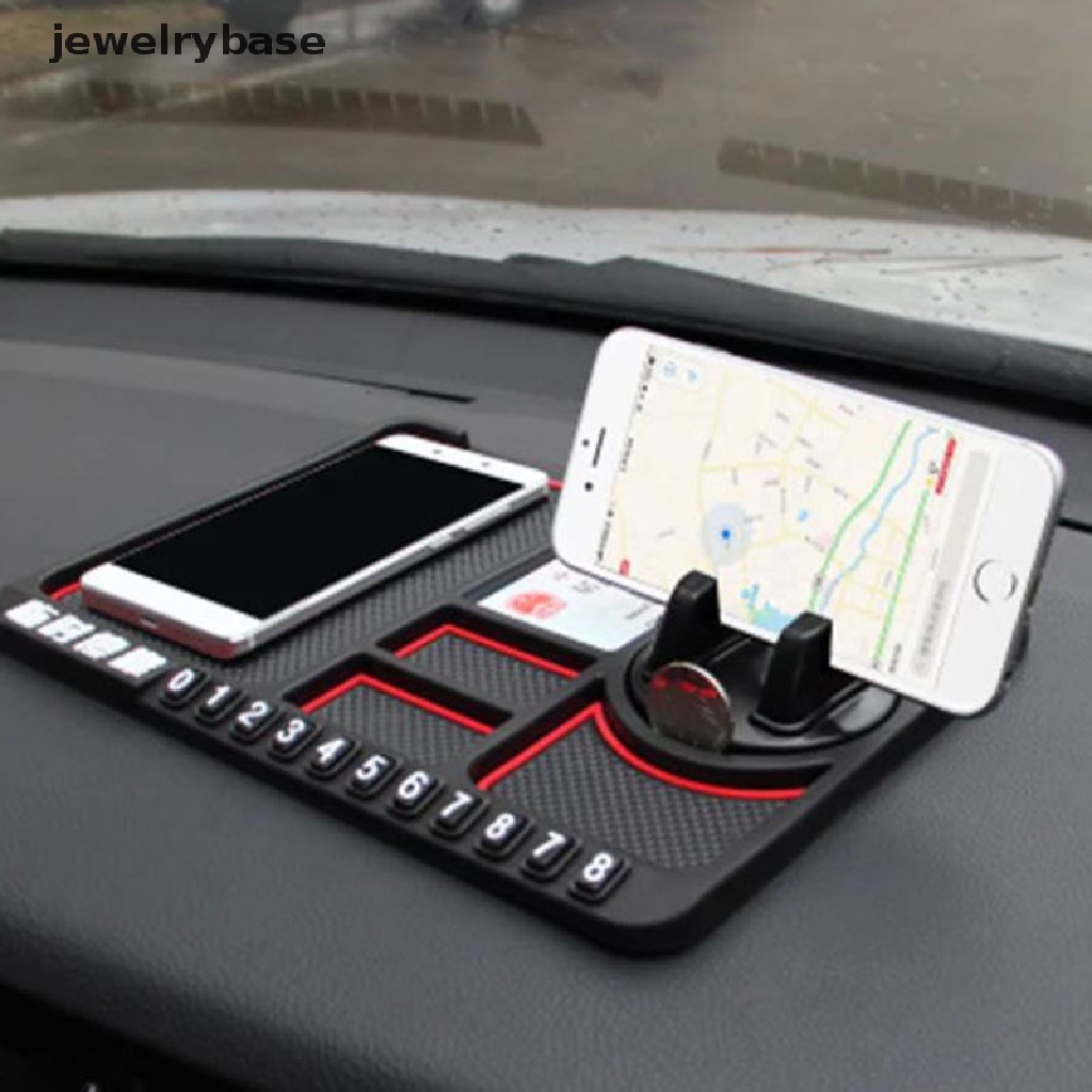 (jewelrybase) Mat Holder Handphone Multifungsi Anti Slip Bahan Silikon Untuk Dashboard Mobil