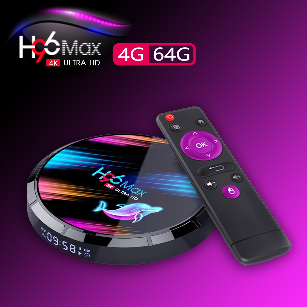 Tv Box H96 Max X3 Os Android 9 Ram 4GB Rom 64GB Support Bluetooth
