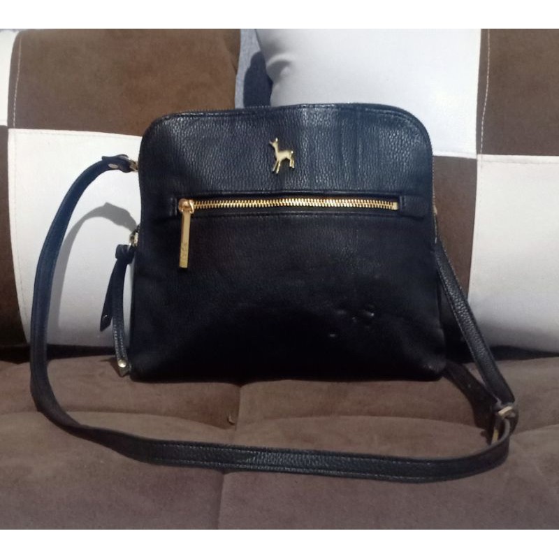 Tas Preloved atau Monza atau second Sling bag Hitam brand Black Martin Sitbon