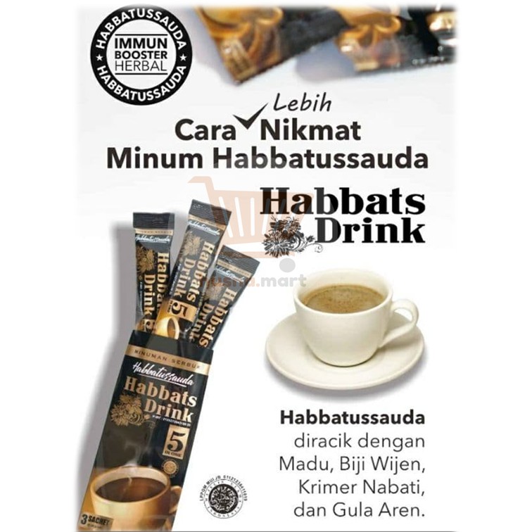 Habbats Drink 5 in 1 Minuman Serbuk Habbatussauda isi 10 sachet