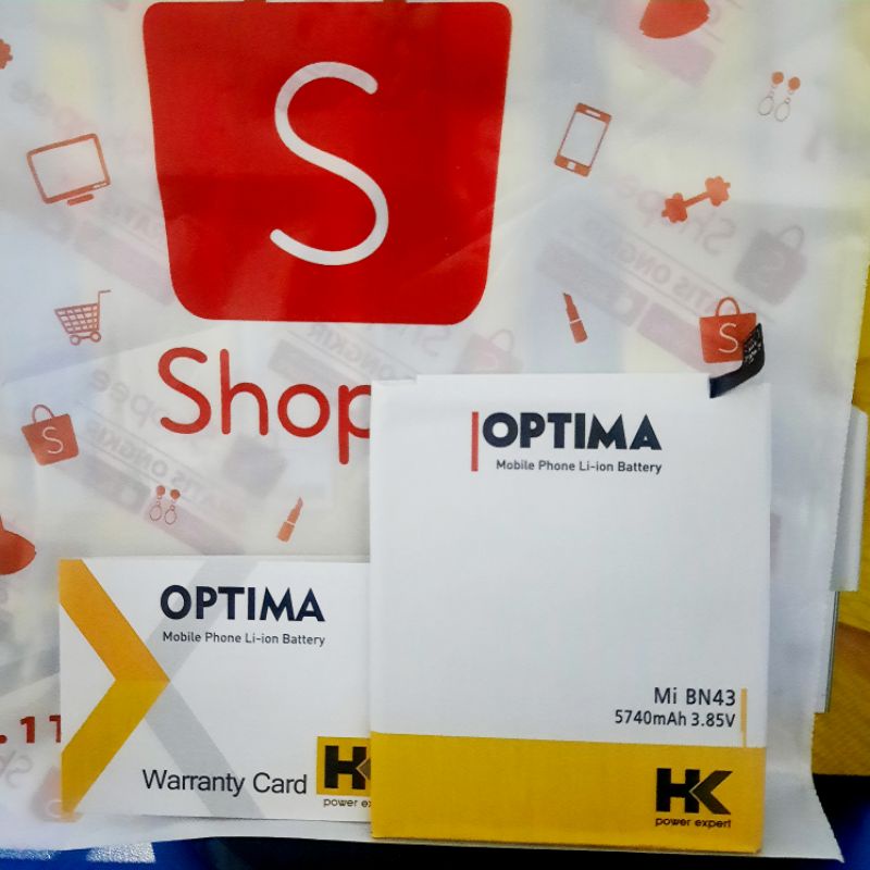 Baterai batre batery bateri batere optima HK xiaomi BN43 / Redmi note 4X