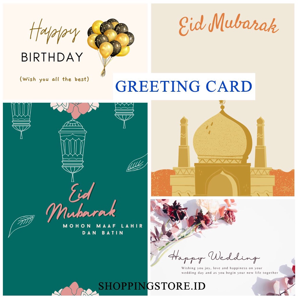 Tambahan Kartu Ucapan / Gift Card / Hampers Wedding Gift / Nikahan Lebaran Natal Gift