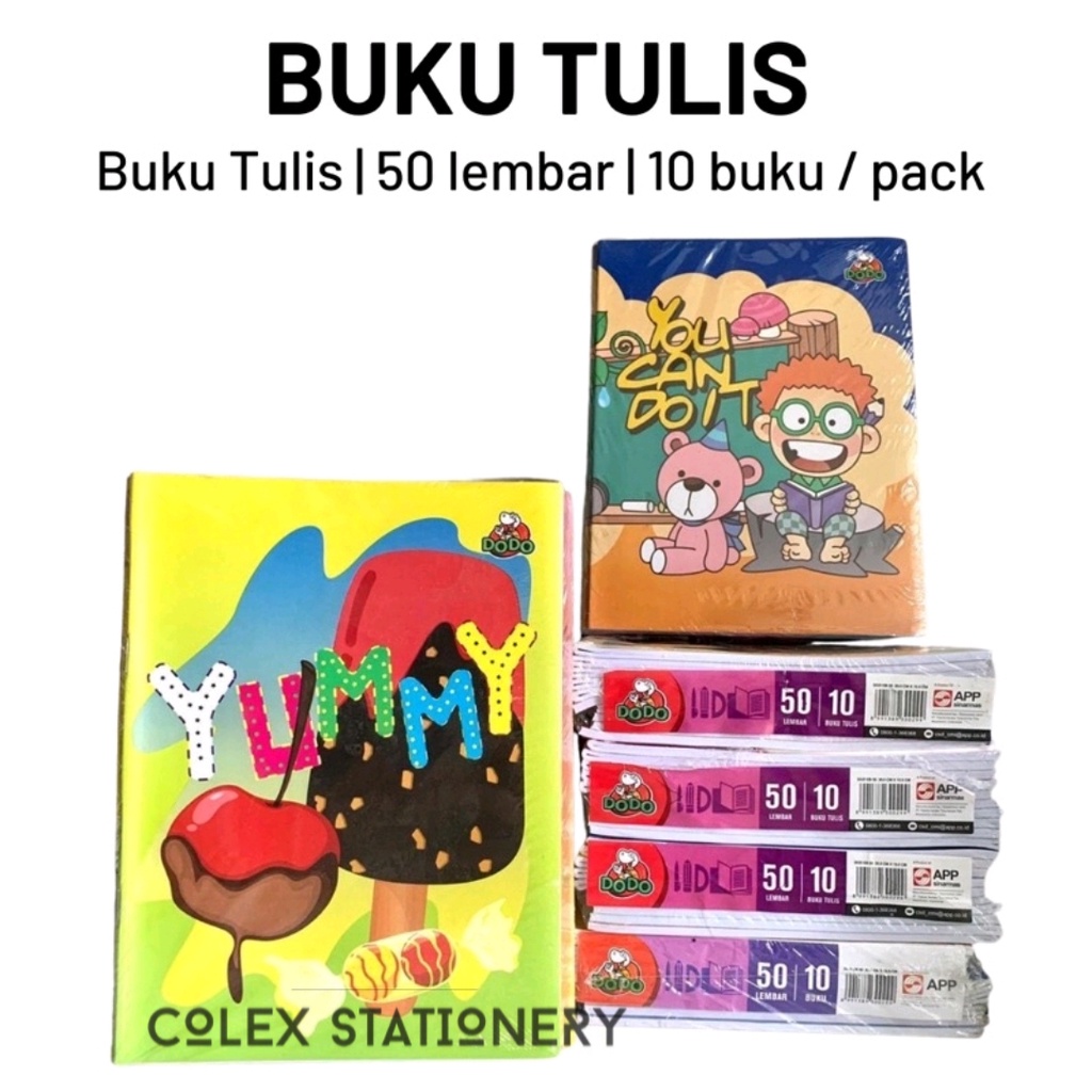 

Buku Tulis Sekolah Bergaris Dodo Isi 50 Lembar 10 Buku