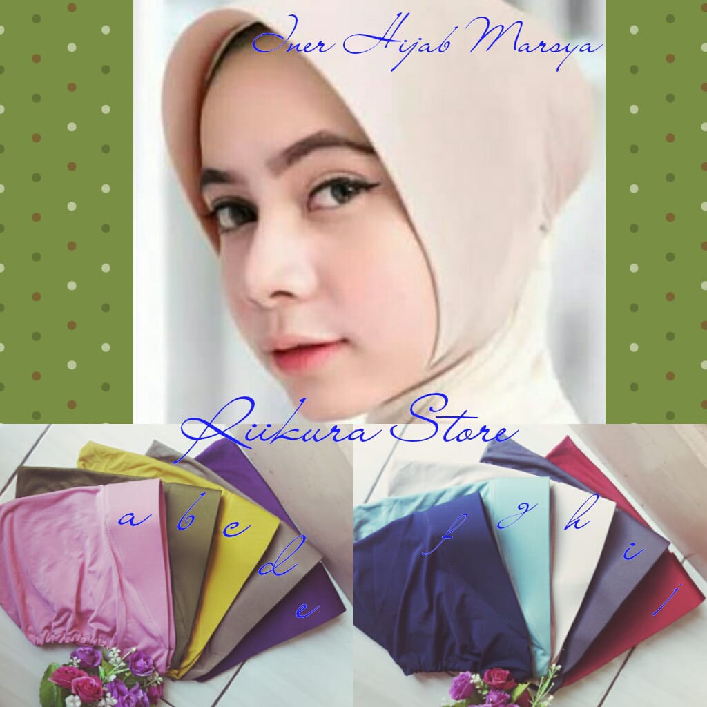 inner hijab marsya bahan jersey/inner pet hijab pengantin bahan jersey aneka warna