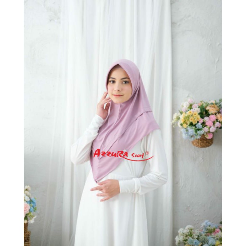 HIJAB CANTIK ELIZA | ORIGINAL | AZZURASCARF | BERGO CANTIK | BERGO | HIJAB INSTAN | JILBABCANTIK