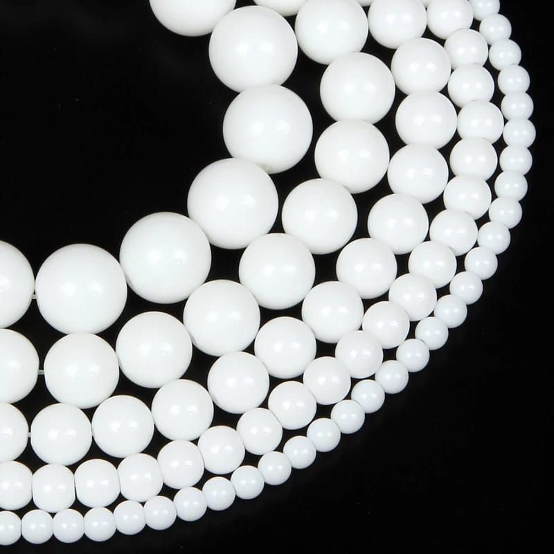 Batu alam Bulat Onik Putih Kuarsa Jade White Milk Alami