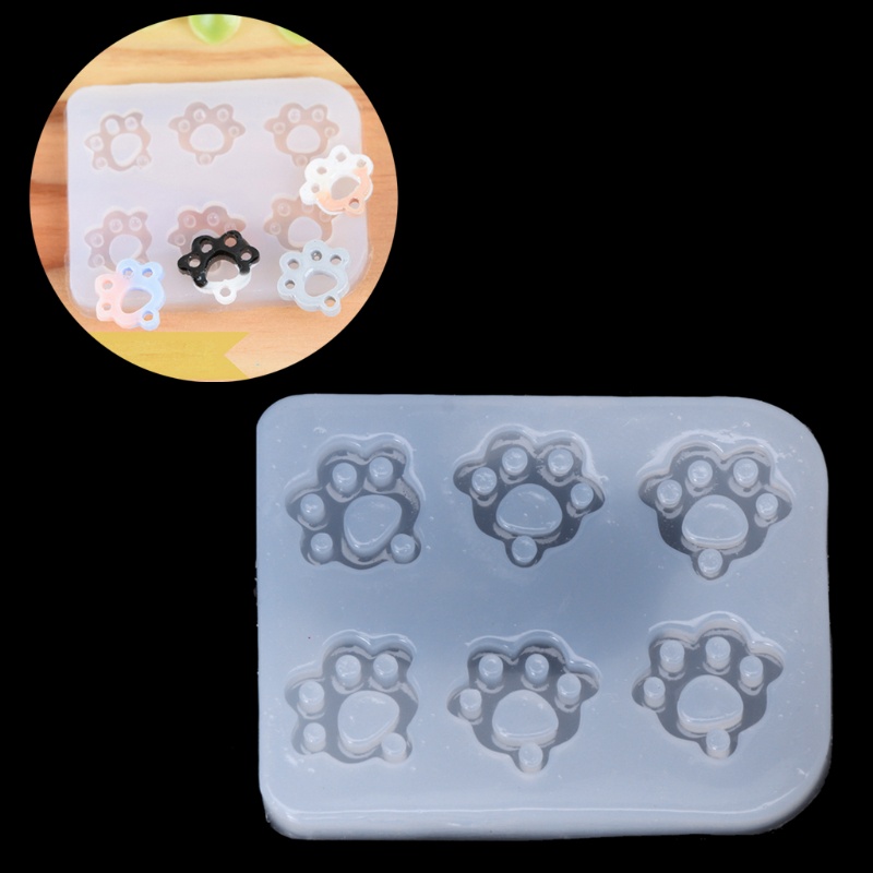 SIY  Cat Claw Paws Silicone Fondant Mold Jewelry Pendant Making Epoxy Resin Mold Tool