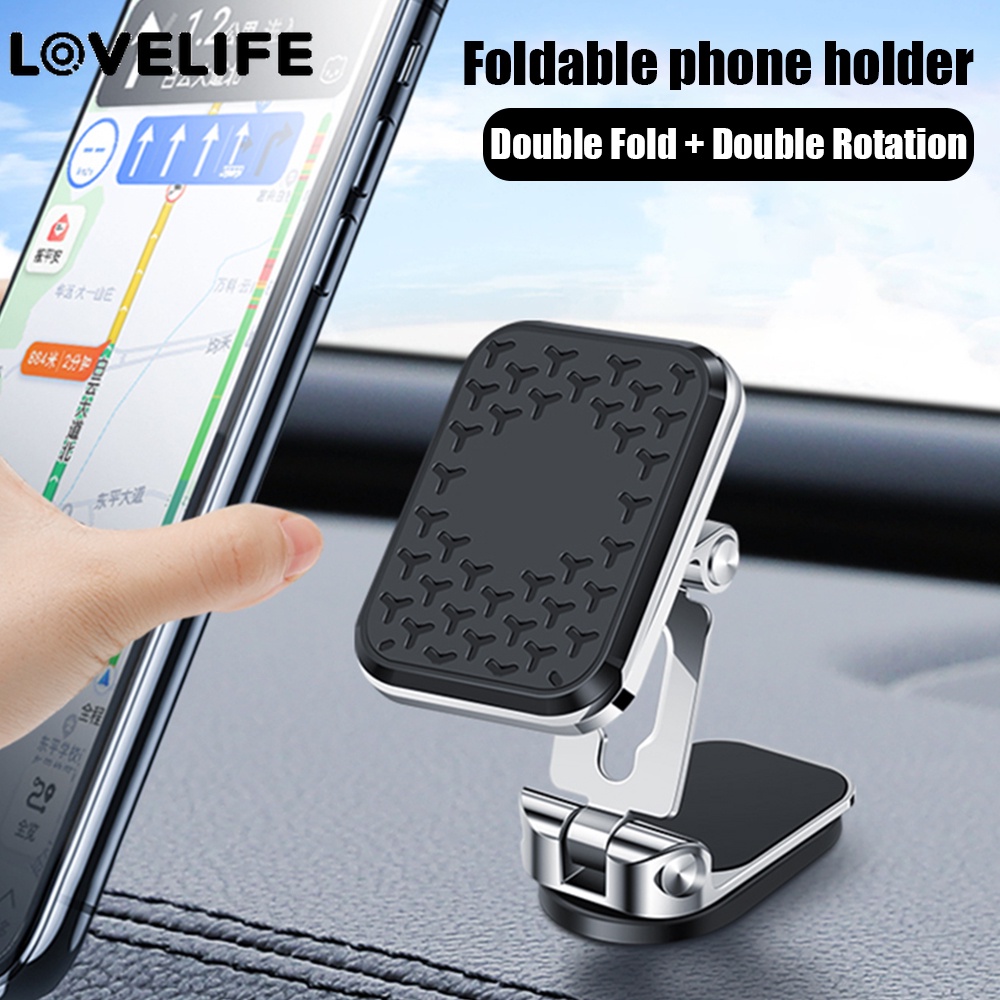 360° Bracket Stand Holder Handphone Magnetik Universal Bisa Diputar Untuk Dashboard Mobil