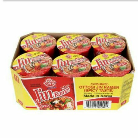 

ottogi jin ramen hot cup 65 gr ( 65 gr x 6 pack )