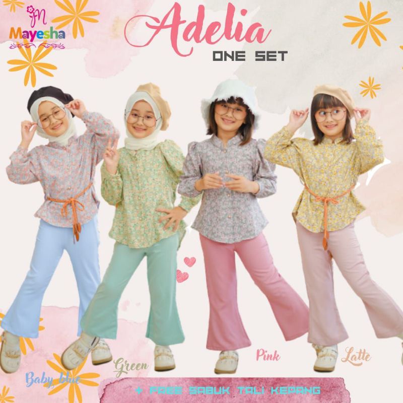 mayesha one set Adelia setelan cutbray anak