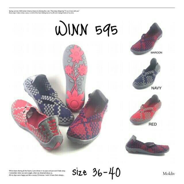 Sepatu Rajut Anyaman WINN 595 Flat ORIGINAL