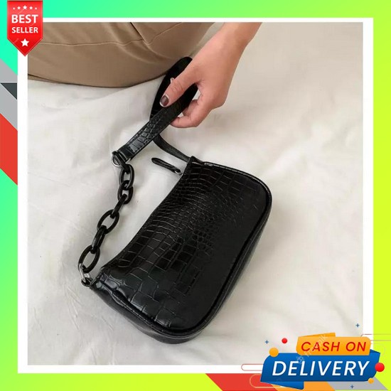 Tas Selempang Branded Ck Cnk Elegant Beige Putih Kroco Ori Murah | Escapelook.Id Tas Croco Rantai Cr