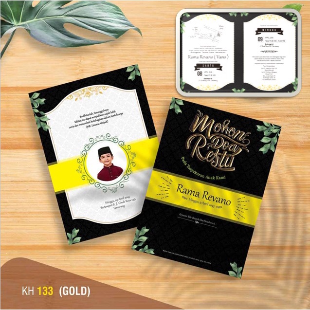 Undangan Khitan Kekinian Unik Simple dan Elegan Bisa Dikasih Foto Anak - Khitan 3