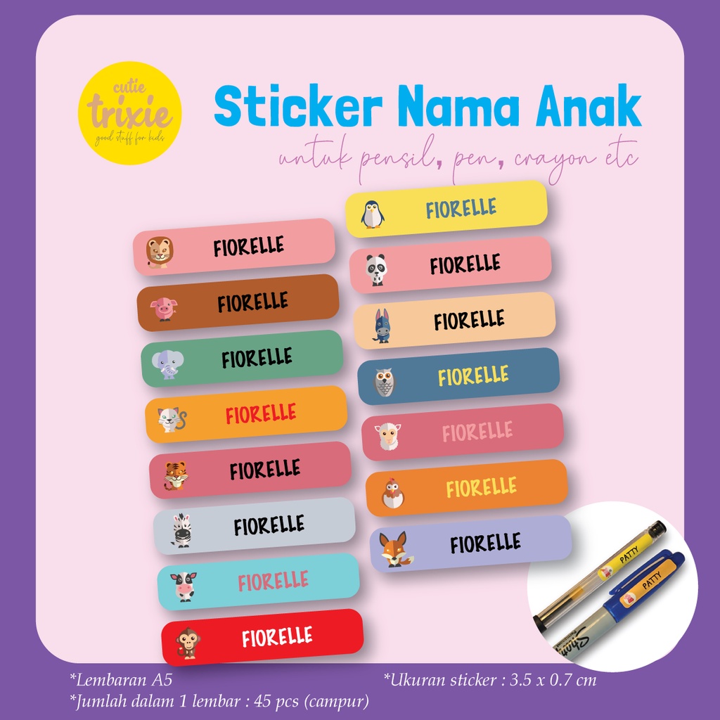 

Sticker Label Nama Anak Pensil EMOJI 1