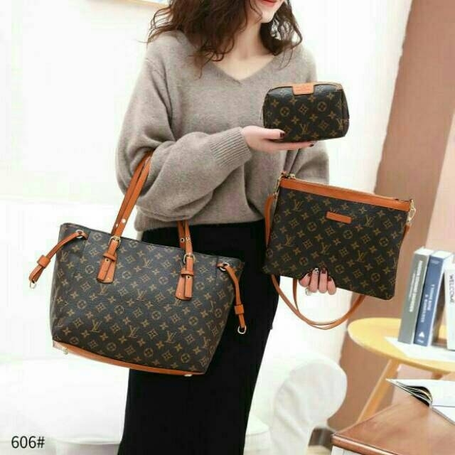 @@**Bag*LV NEVERFULL ZIPPER SET 3IN1 BAGS 606#wb